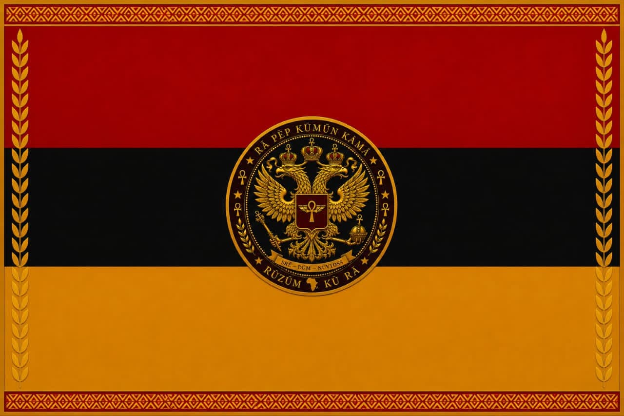 Drapeau — Sceau de la République Populaire Fédérale d'Afrique